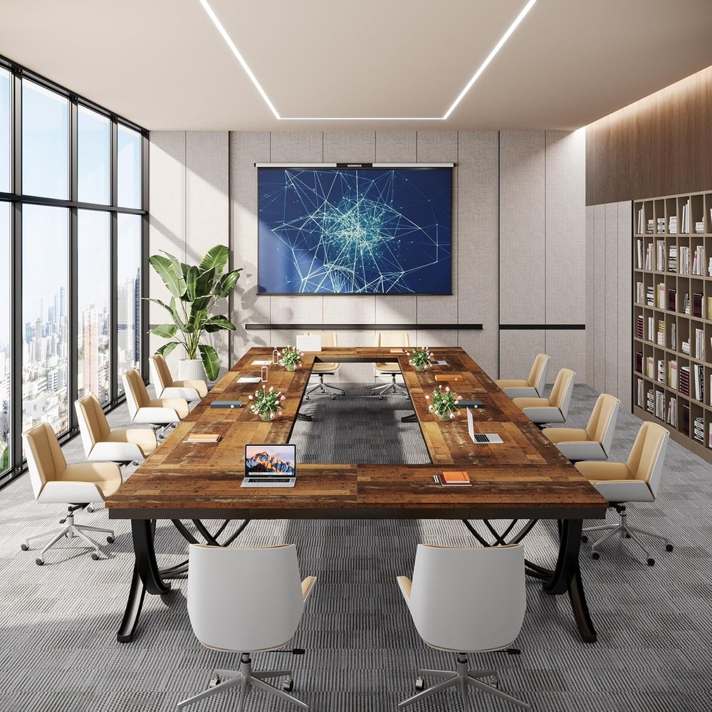 6.5ft Conference Table for 6-8 People 78'' Rectangular Seminar Table for Office