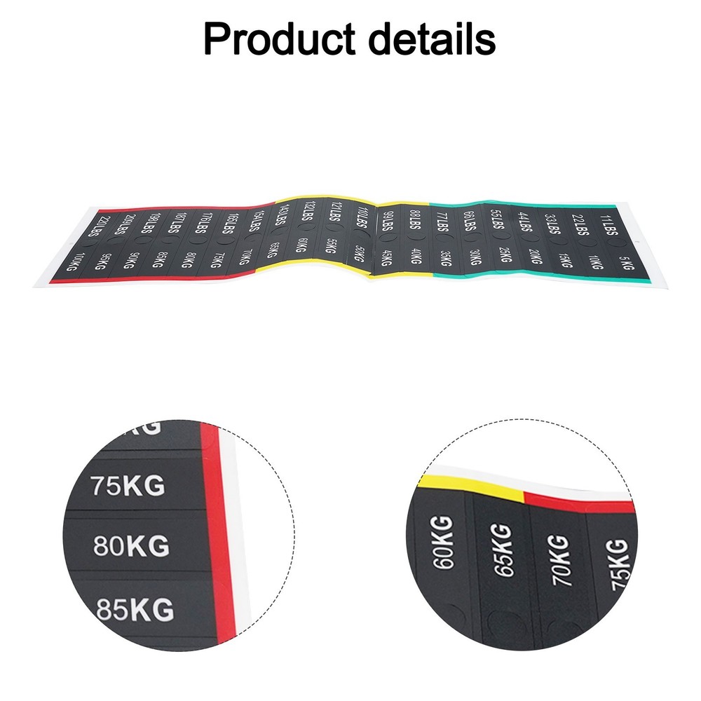 Clear and Visible Weight Identification Stickers for Effective Training