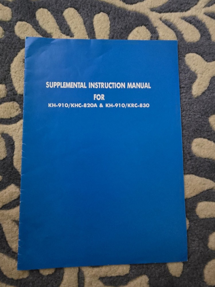 Brother KH-910 Manuals