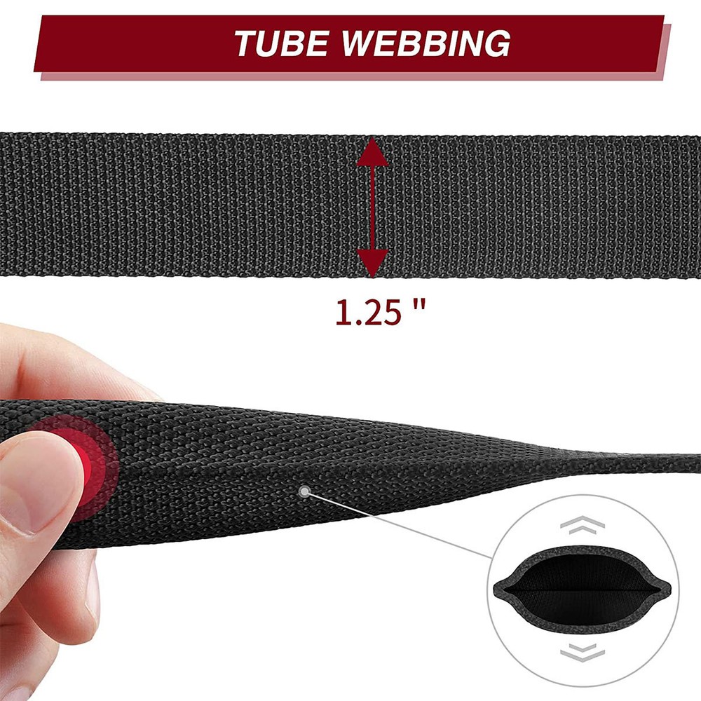 1.25" Wide Rifle Gun Sling Nylon Webbing Strap Adjustable 2-Points w/ Fast Loop