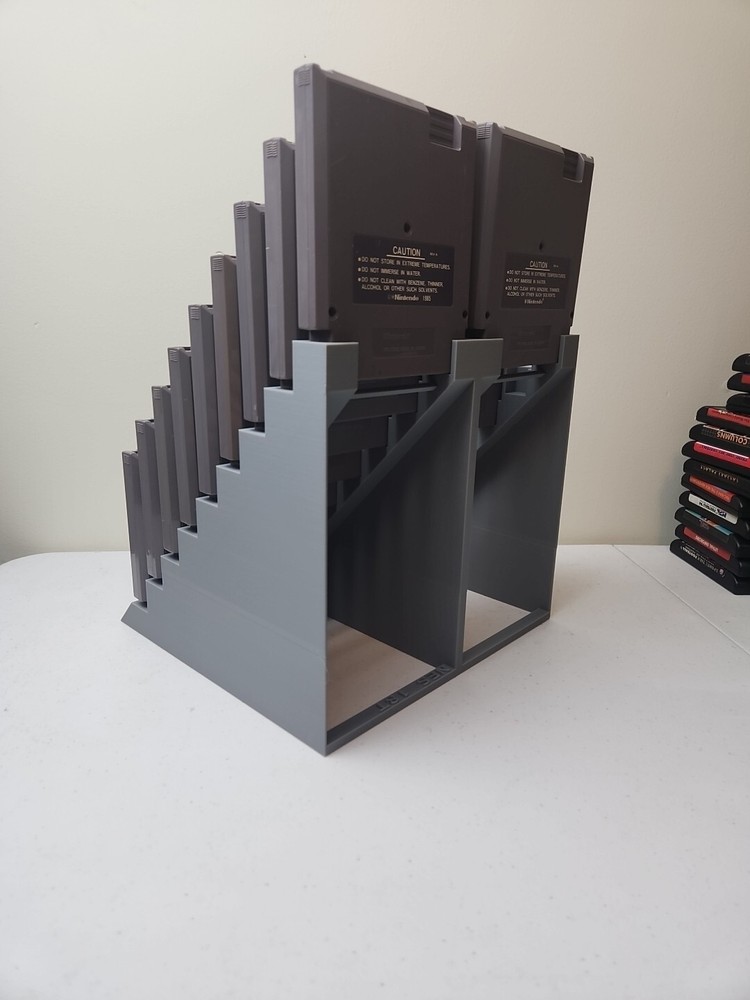 Nintendo NES 18 Cartridge Display Stand, 3D Printed
