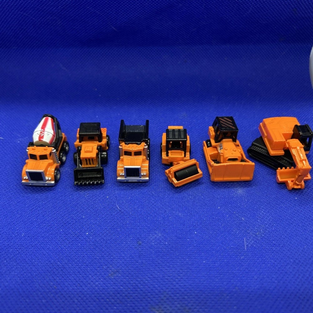 Micro Machines Construction Lot - Bulldozer Cement Tow Roller Excavator Loader