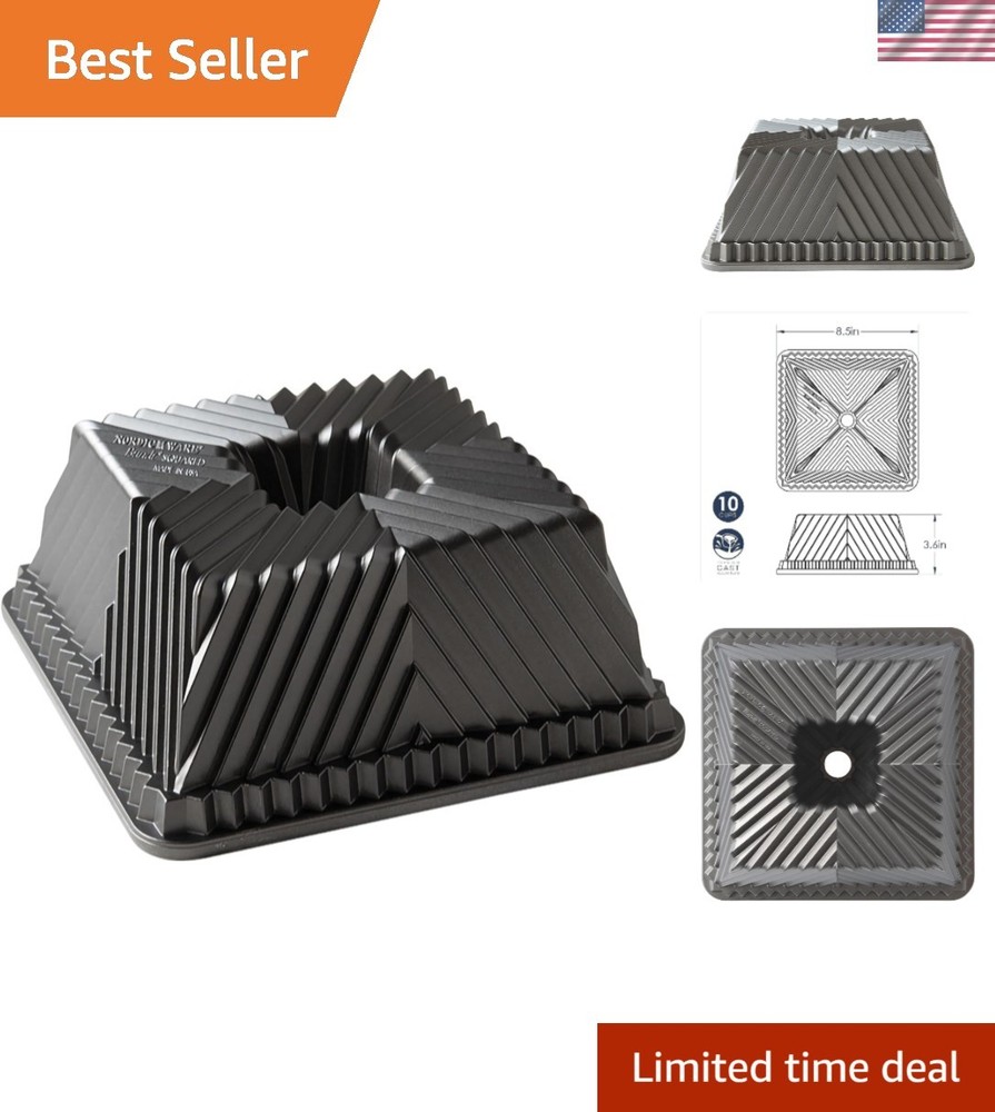 Bundt Squared Pan, 10 Cup, Graphite