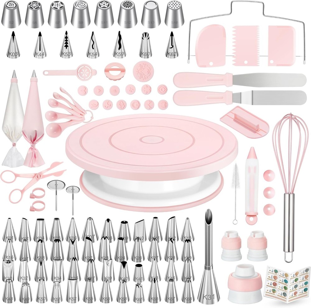 158 Piece Cake Decorating Kit with Turntable