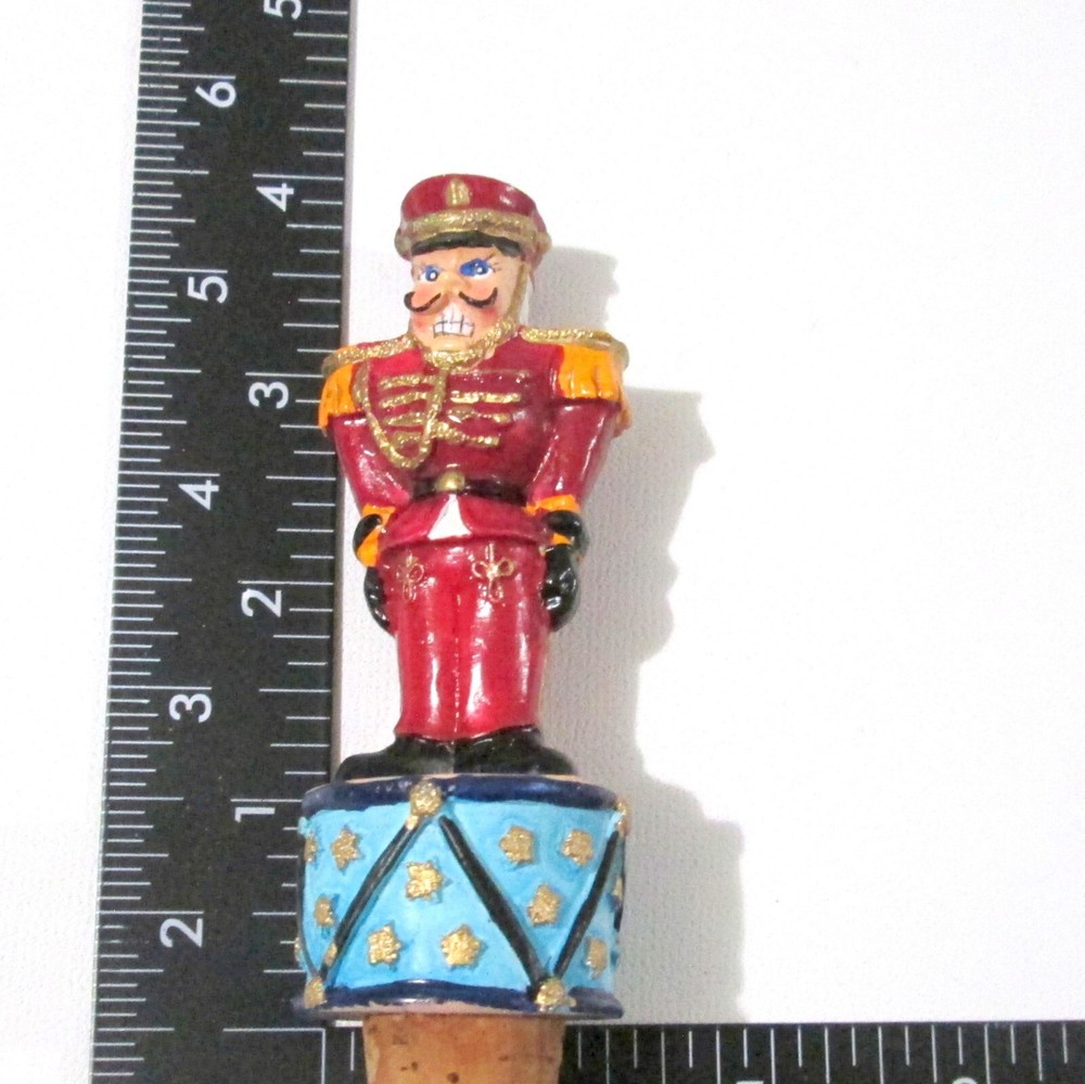 Christopher Radko Nutcracker Wine Stopper Set Two Holiday Figure Stoppers