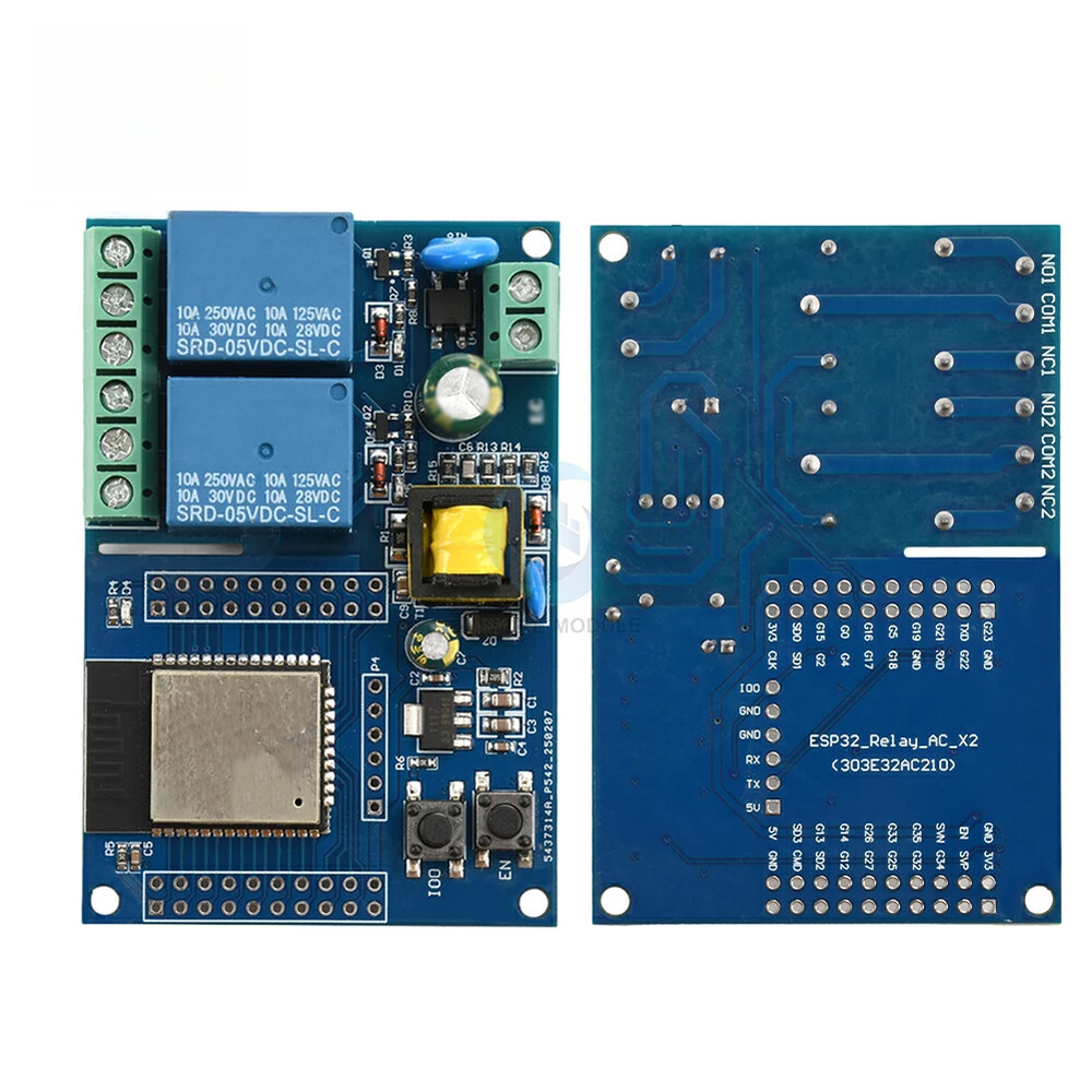 For ESP32-Based Dual Relay Board for Prototyping and Smart Device Control