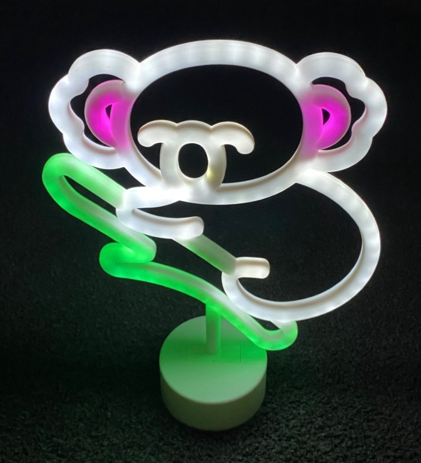 Koala Neon Light On Stand 29cm