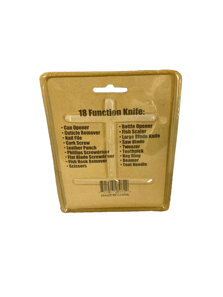 Good Old Values 18 Function Camping Knife #G23072 NIB!