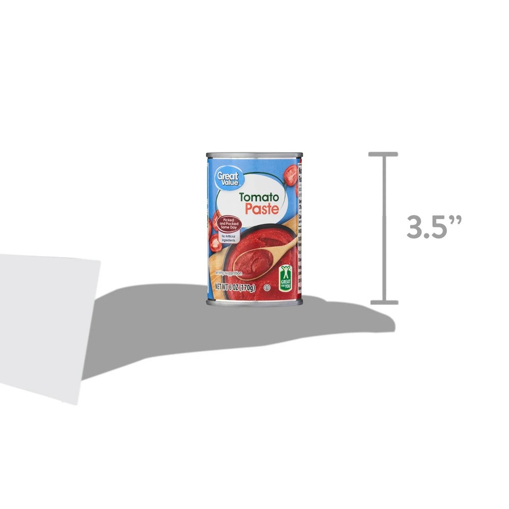 (6 pack) Great Value Tomato Paste, 6 oz