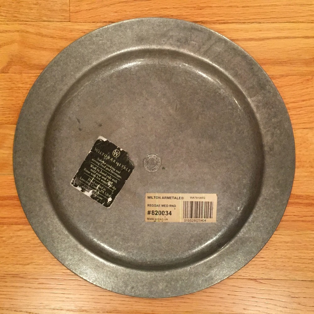 Wilton Armetale RWP Reggae 12-1/4" Medium Round Serving Tray Platter ~ EUC