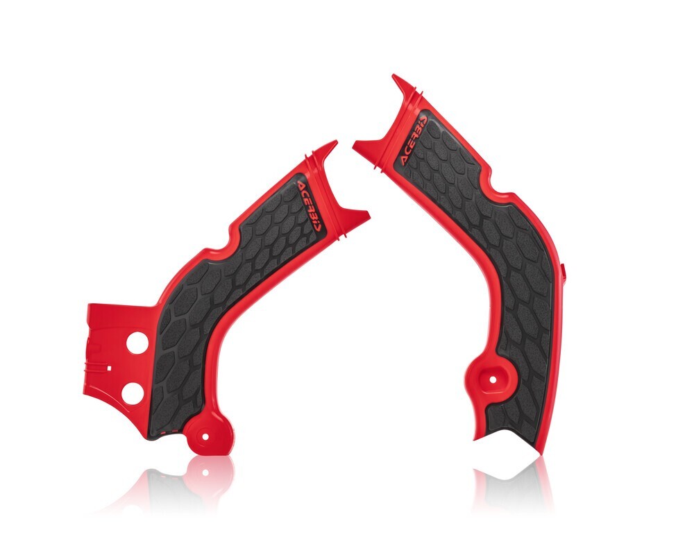 Acerbis - 2736331018 - X-Grip Frame Guards, Red/Black