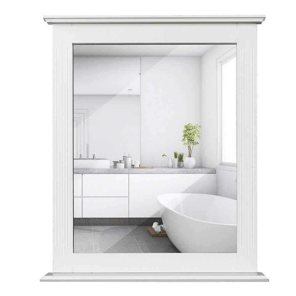 FORCLOVER 22.5 in. W x 27 in. H Rectangular Framed Wall Mount Vanity Mirror