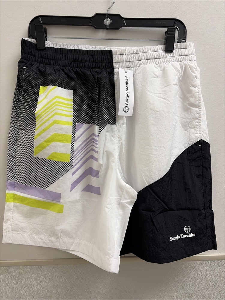 Sergio Tacchini Checkered Print Short Large Black/White Multi
