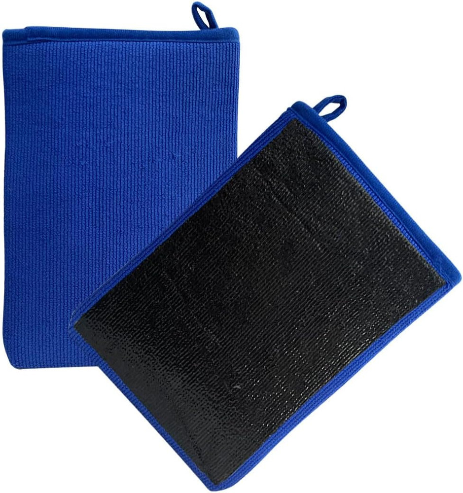 2PCS Car Clay Mitts Microfiber Fine & Medium Grade Magic Detailing Gloves