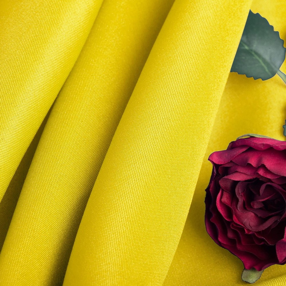 2 Pack 60x102" Yellow Rectangular Tablecloth for 6 Feet Table Polyester