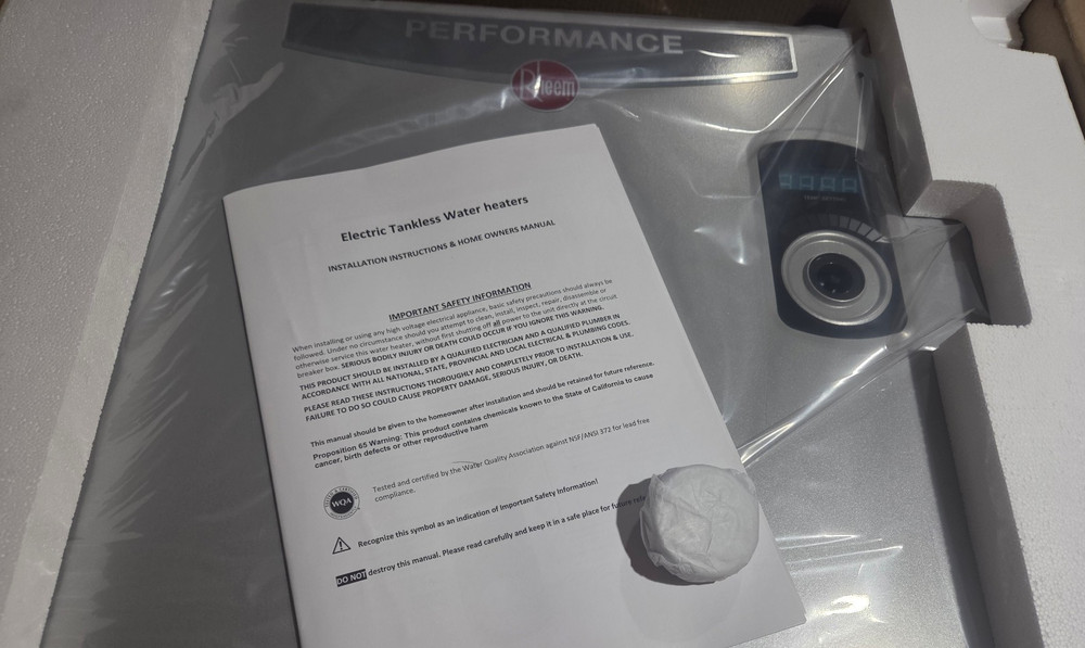 NEW Rheem RTEX-27 Electric Tankless Water Heater 27 KW