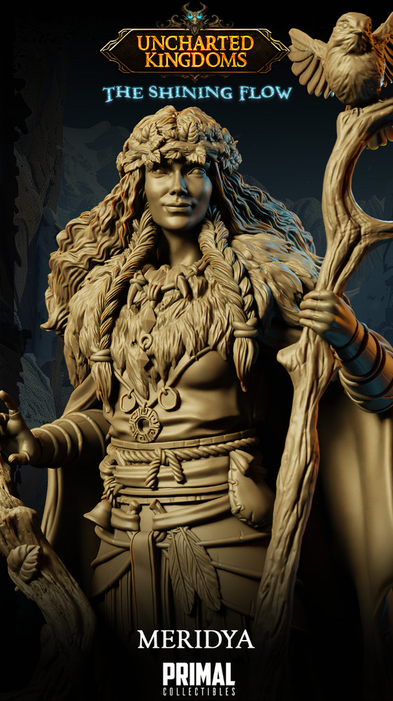 DnD Druid Meridya Mini 32mm Scale TTRPG