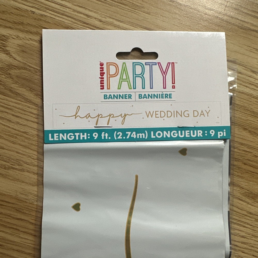 Happy Wedding Day Foil Banner