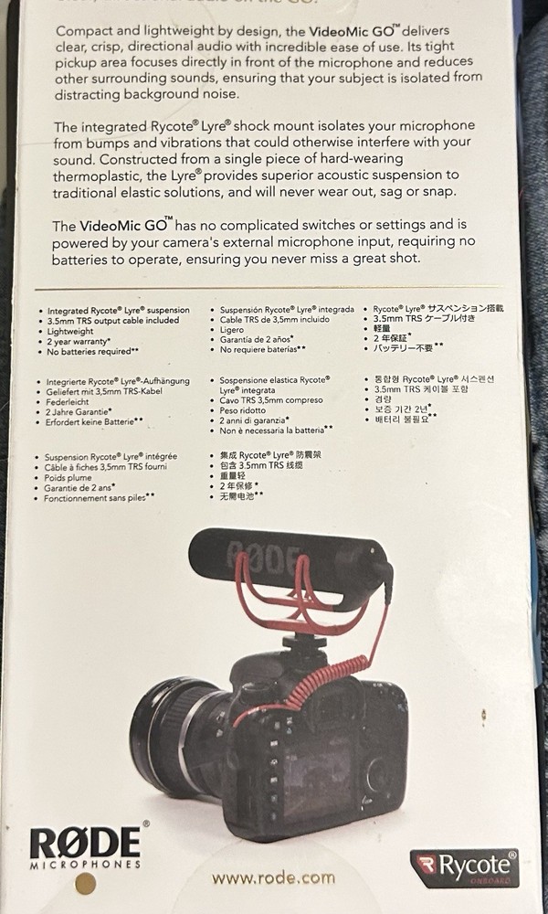 Rode VideoMicro Compact On-Camera Microphone