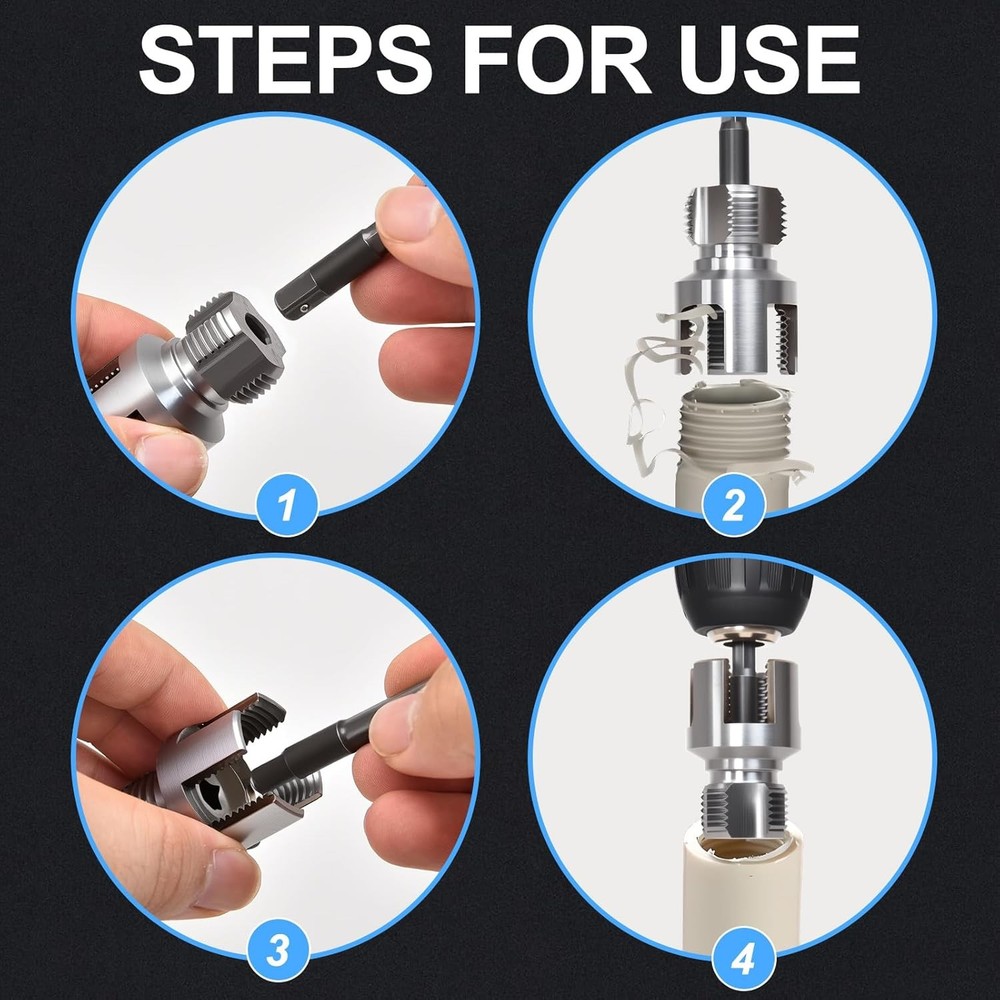 2PCS PVC Pipe Threader Kit - Dual-Function Internal & External Pipe Threading To