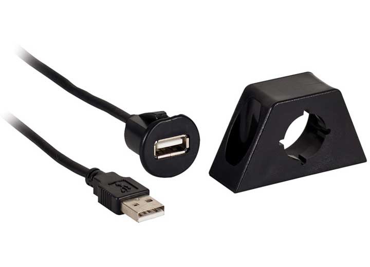 Metra AXUSB-1PM Amp USB Panel Dash Mount Charging Cable w/ Mounting Brackets