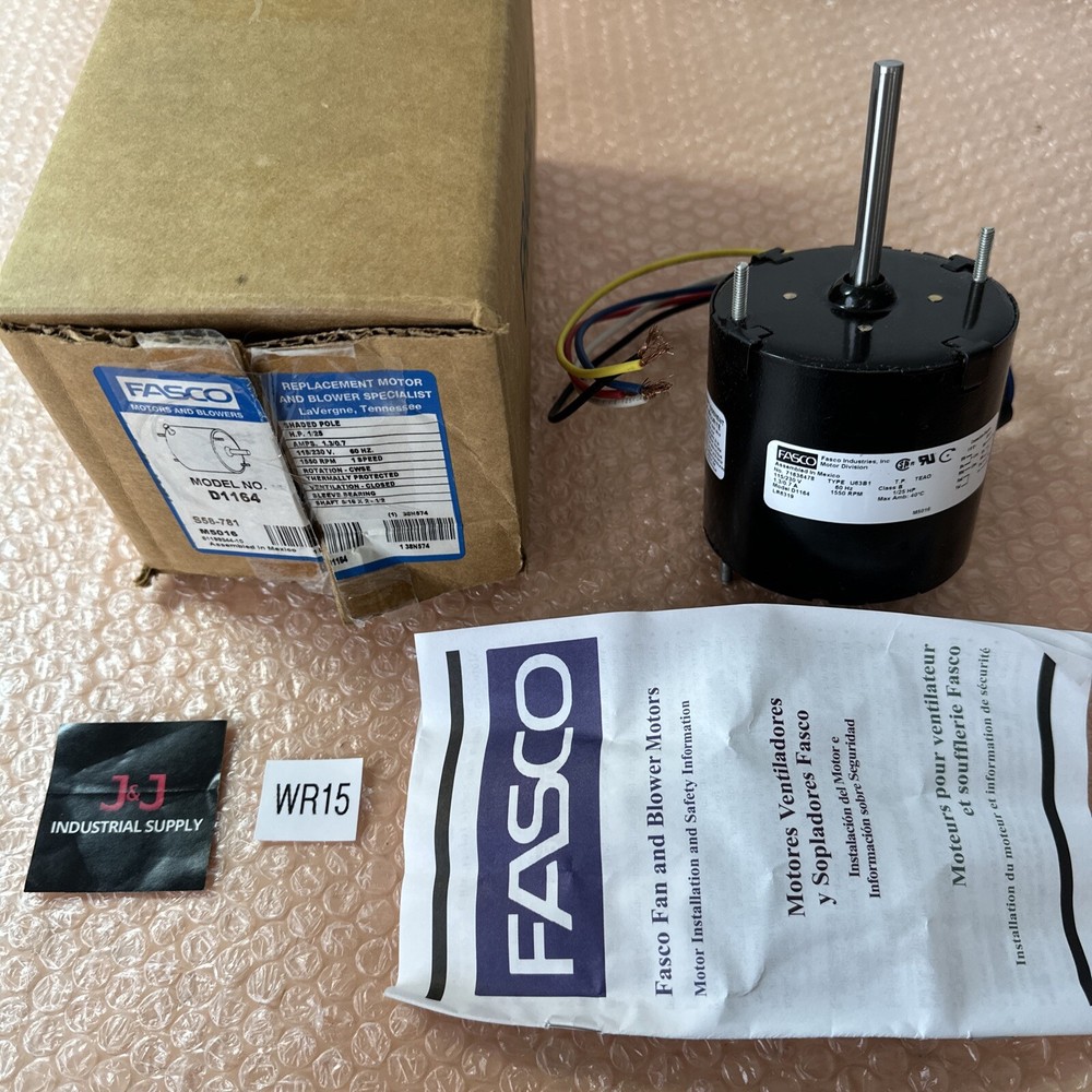 NEW IN BOX- Fasco D1164 71636478 1550 RPM 1/25HP Motor || FAST SHIPPED/WARRANTY