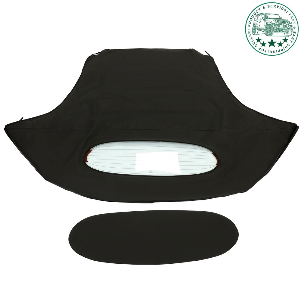 For Mitsubishi Eclipse 2000-05 Convertible Soft Top & Heated Glass window Black