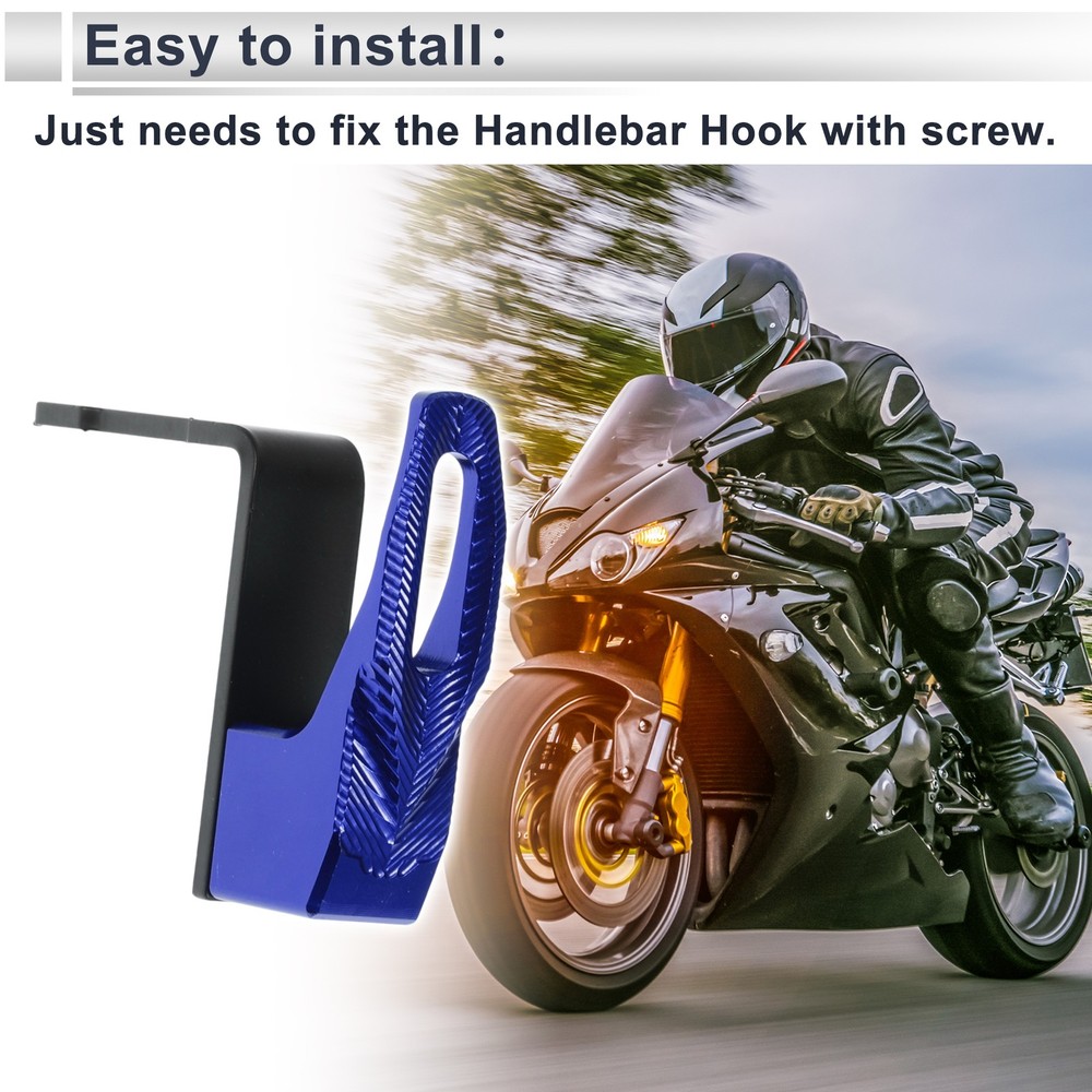 Aluminum Alloy Motorcycle Hook Square 1pc Blue 83mm Long