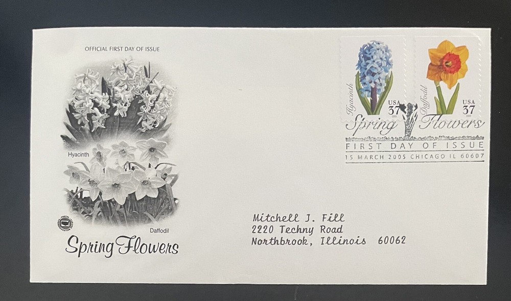 U.S-2005-SPRING FLOWERS-DAFFODIL-HYACINTH-J1904
