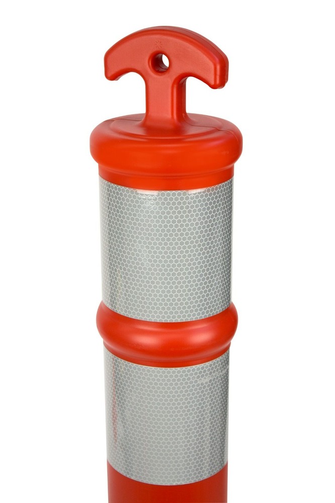 RK 42'' Polyethylene Delineator Post Orange, with Reflective Sign Kids Playing