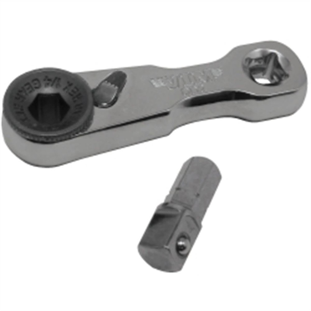 VIM Tools 1/4" Square Drive Dual Drive Ratchet 3 Inch Silver
