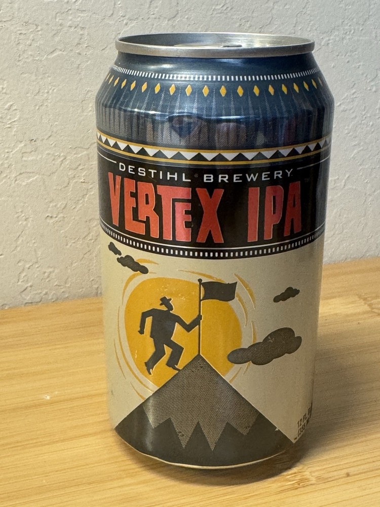 Vertex IPA - Destihl Brewery - Empty Beer Can Bottom Opened