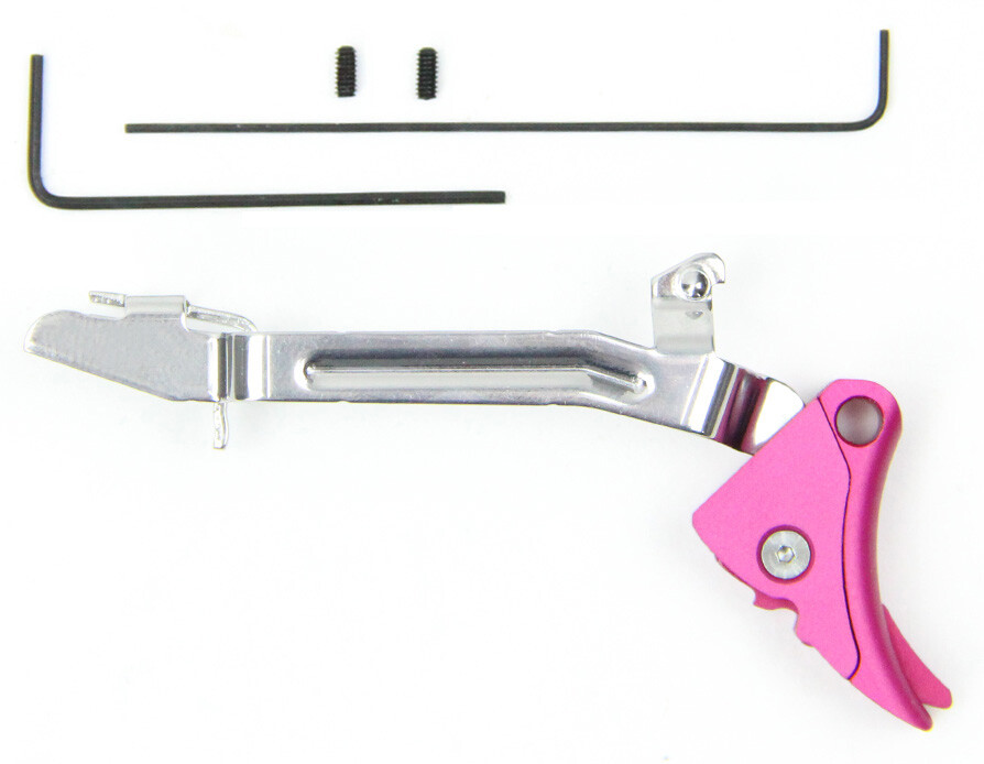 Lone Wolf Ultimate Adjustable Trigger - Pink w/ 9/40 Trigger Bar for Glock