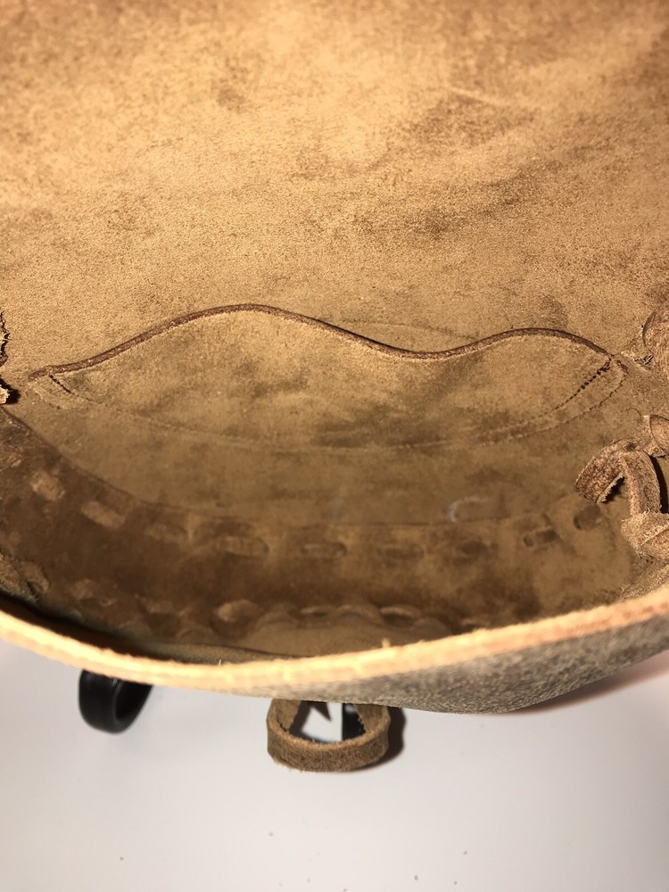 Handcrafted brown Leather Bag, muzzleloading hunting possible bag,black powder