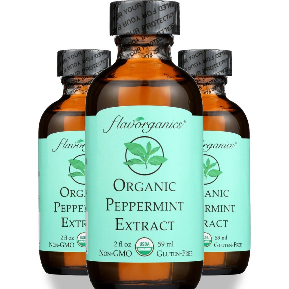 Flavorganics Organic Peppermint Extract 2 Fl Oz 3 Pack