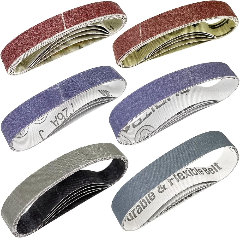 30 Pcs 3/4" x 12" Replacement Knife Sharpener Sanding Belt Kit for Work Sharp...
