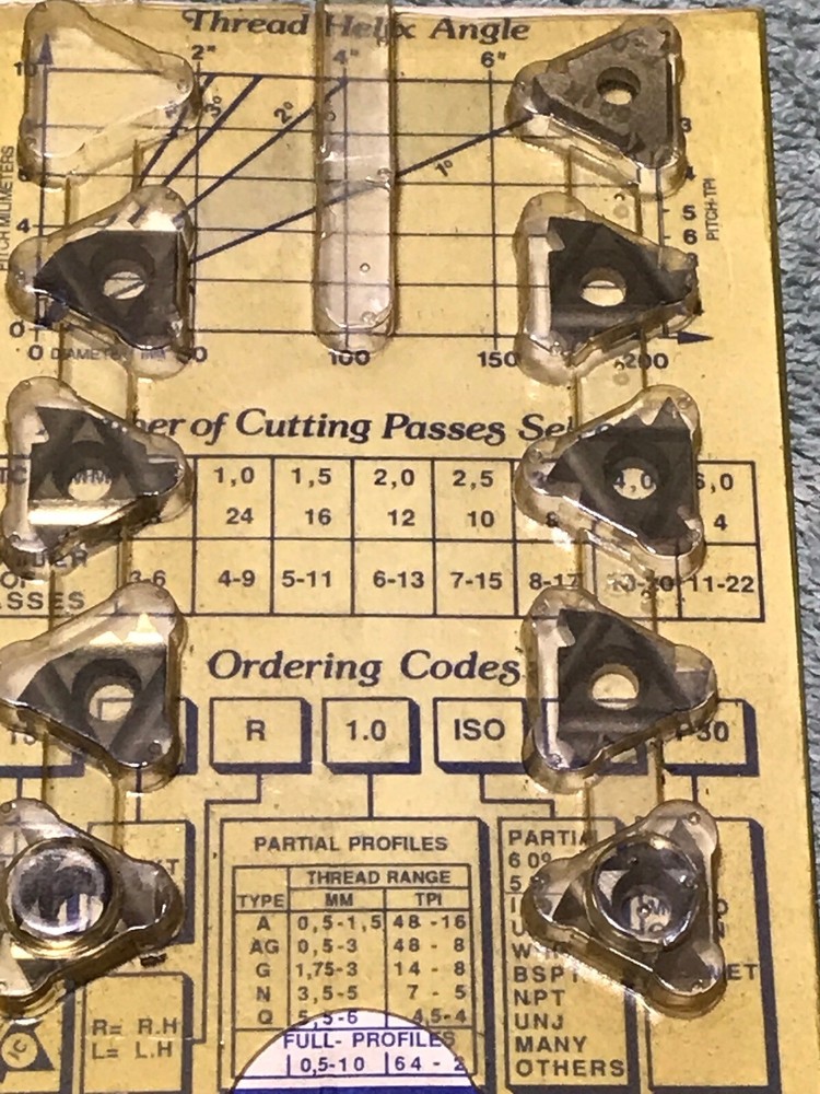 *NEW* CARMEX PRECISION TOOLS PARTIAL PROFILE THREADING INSERTS 08702763 31R G 60