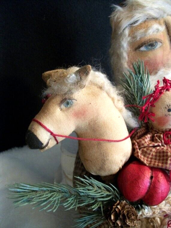 PATTERN, OLDE TIME, primitive dolls, Christmas Santa, Dumplinragamuffin, #102