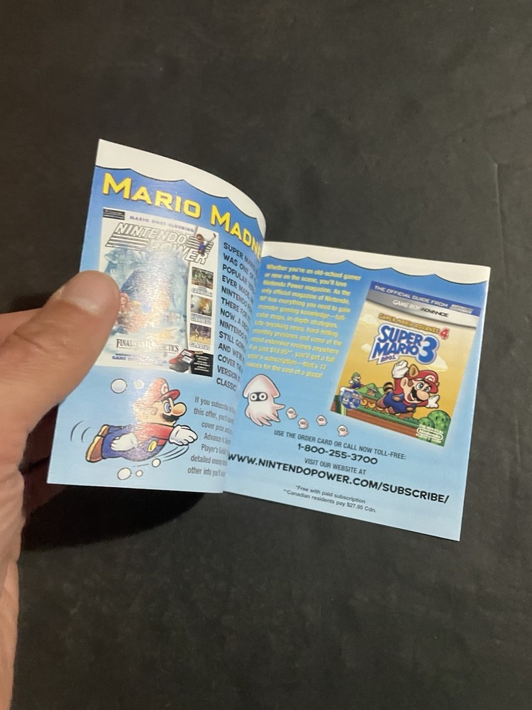 Super Mario GBA Offer Insert only