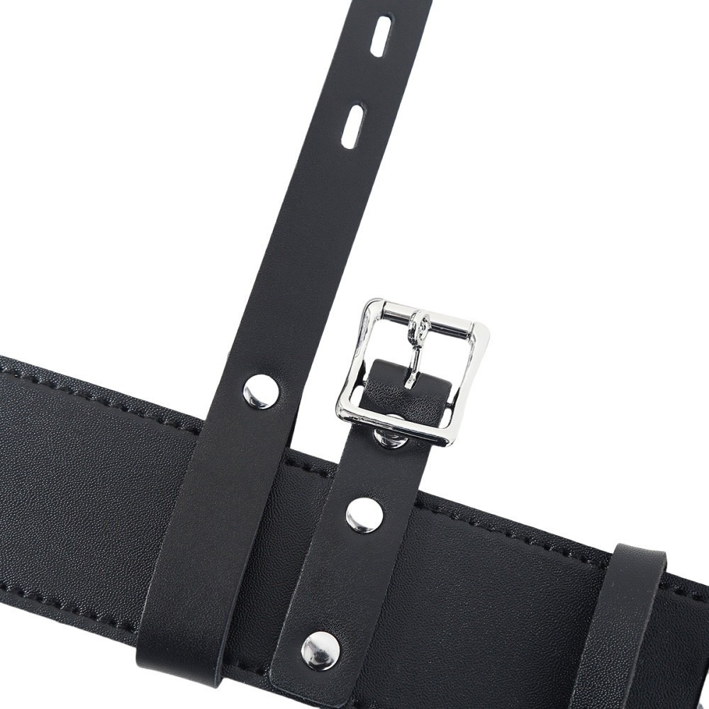 PU Leather Locking Belt Ankle Cuffs Fixed High Heel Shoe Straps