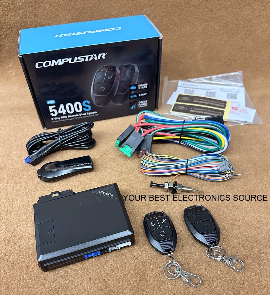 NEW Compustar CSP5400-S 2-Way Remote Start System, 3 Button Remotes