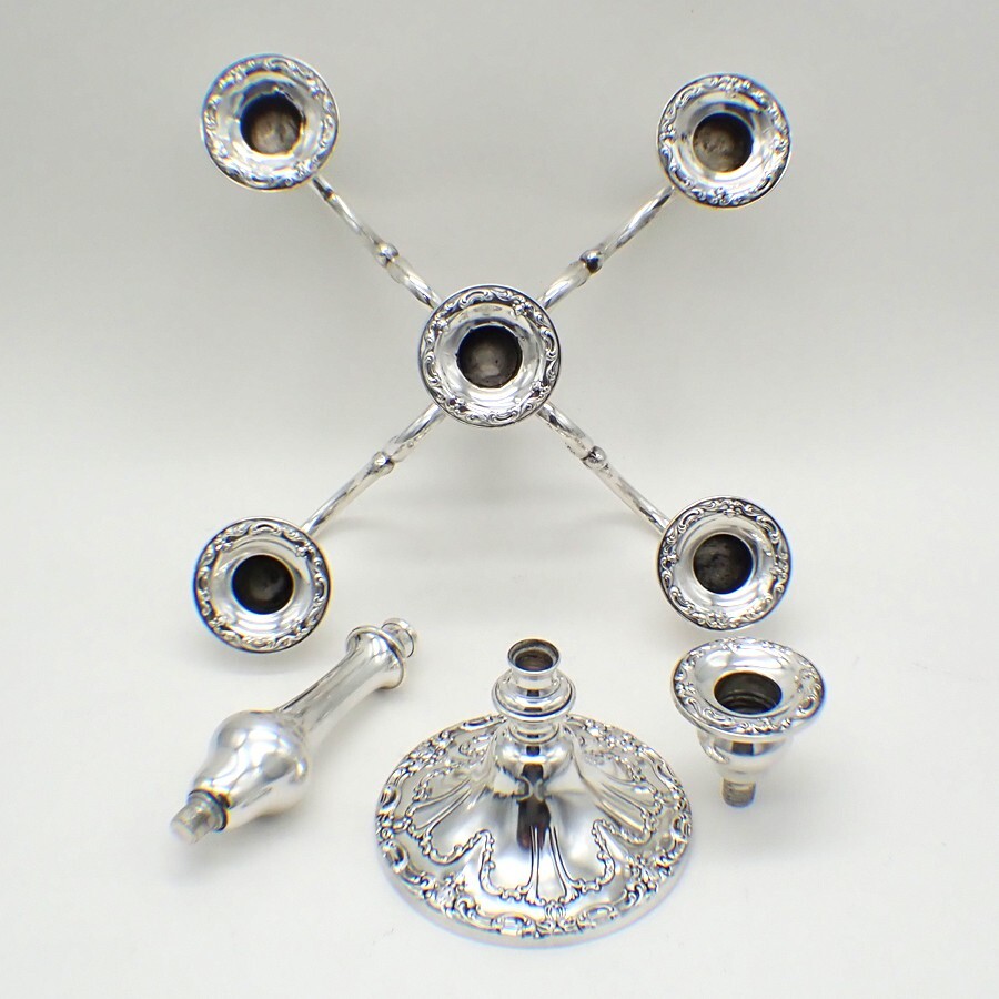 Chantilly Five Light Candelabra Gorham Sterling Silver