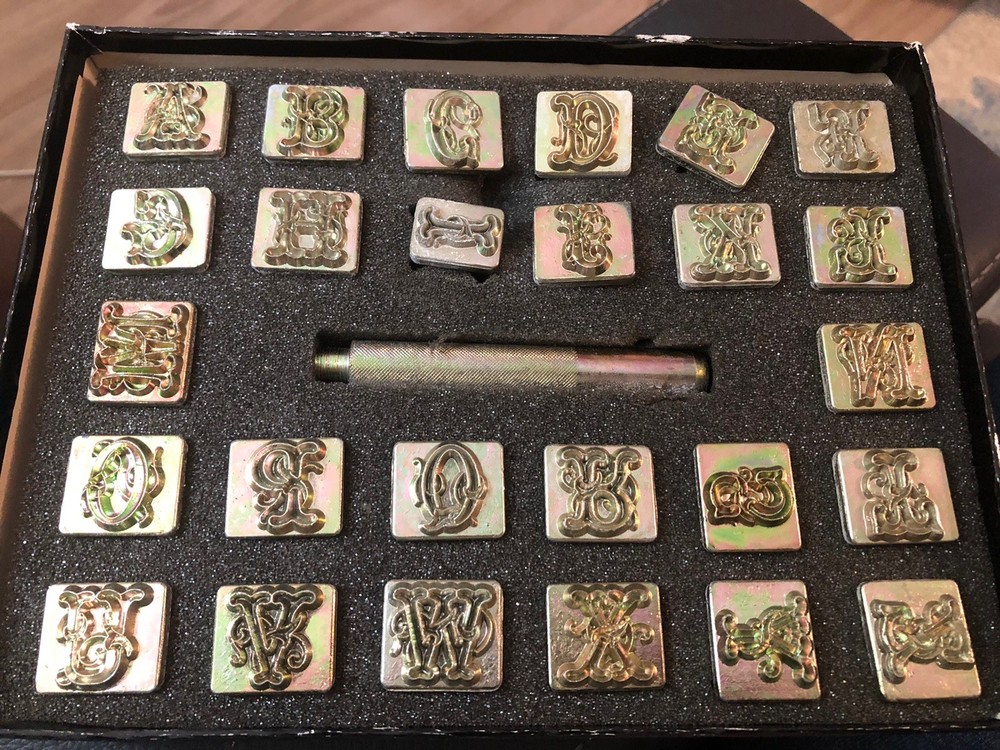 Vintage Craftool Co. Alphabet Set Complete. 3/4 In Script #8139