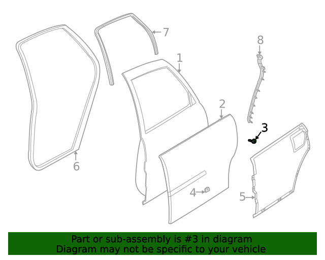 Genuine GM Exterior Panel Bolt 21170113