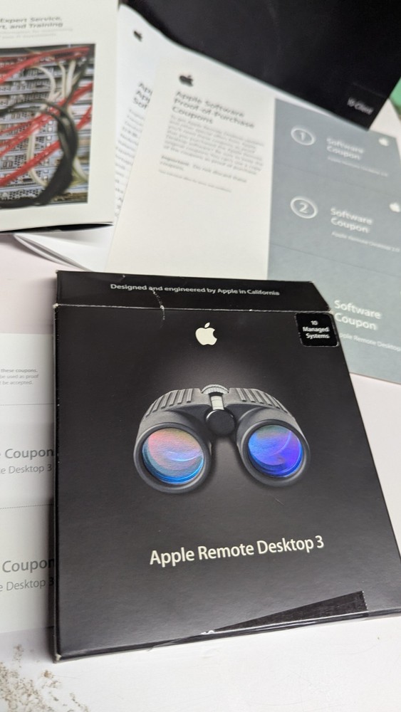 Apple Remote Desktop 2 & Desktop 3 10 Client Retail Box Software