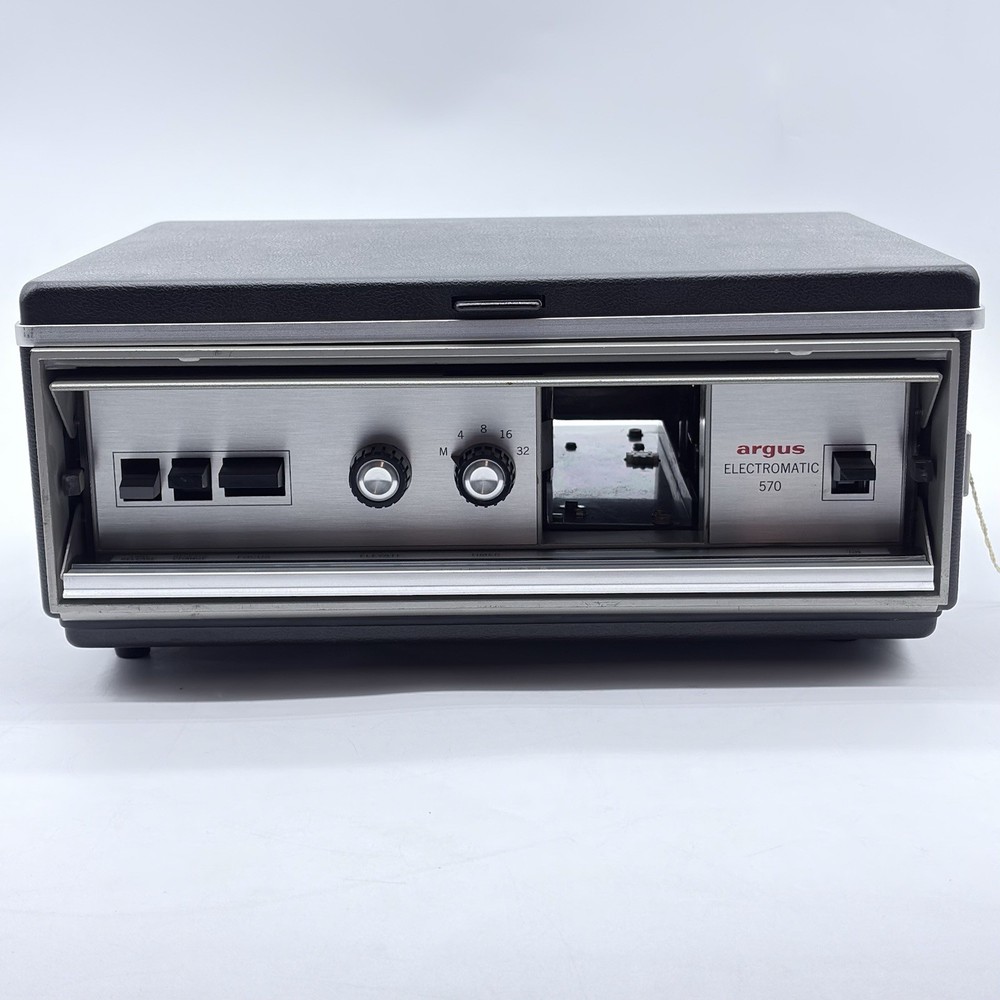 Rare Vintage Argus Electromatic 570 Zoom Automatic Slide Projector Needs Bulb