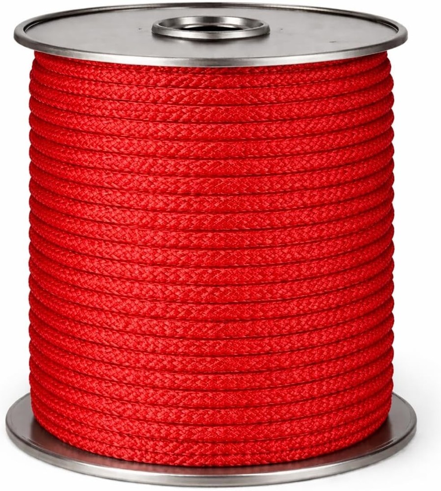 Solid Braid Nylon Rope – 100% Nylon Utility Rope – Strong, Durable, Knot-Reta...