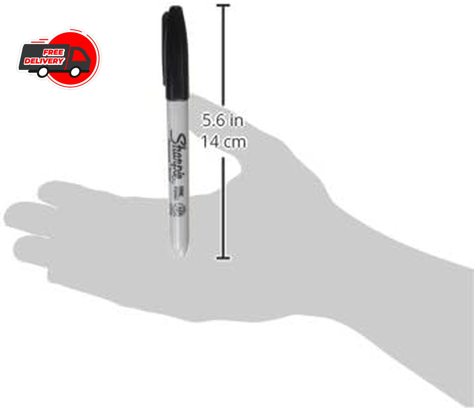 SHARPIE FINE POINT PERMANENT MARKER, BLACK, 12 COUNT