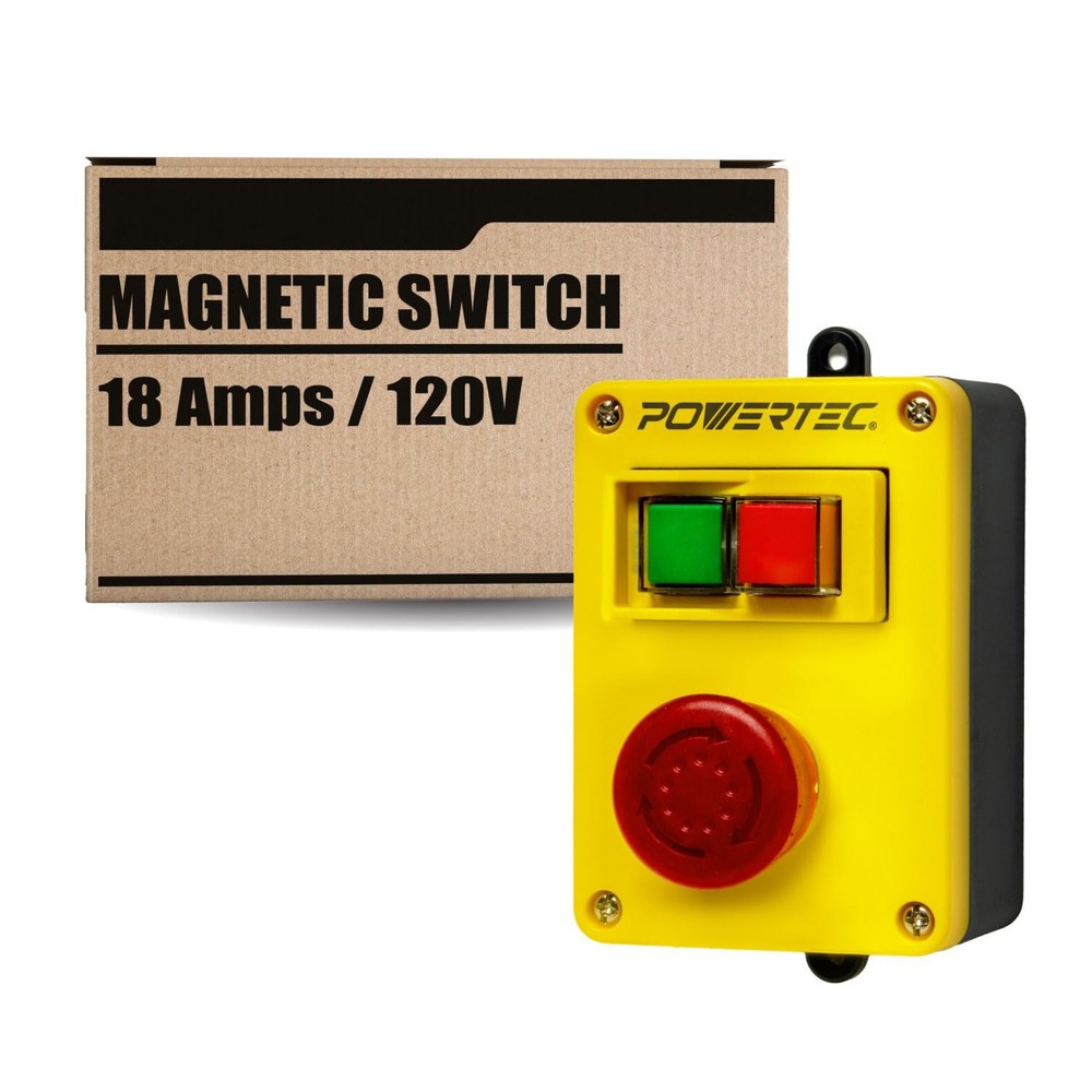 120V, 18A Magnetic Switch for Router Table, EZ Mounting on Work Bench & Tool ...