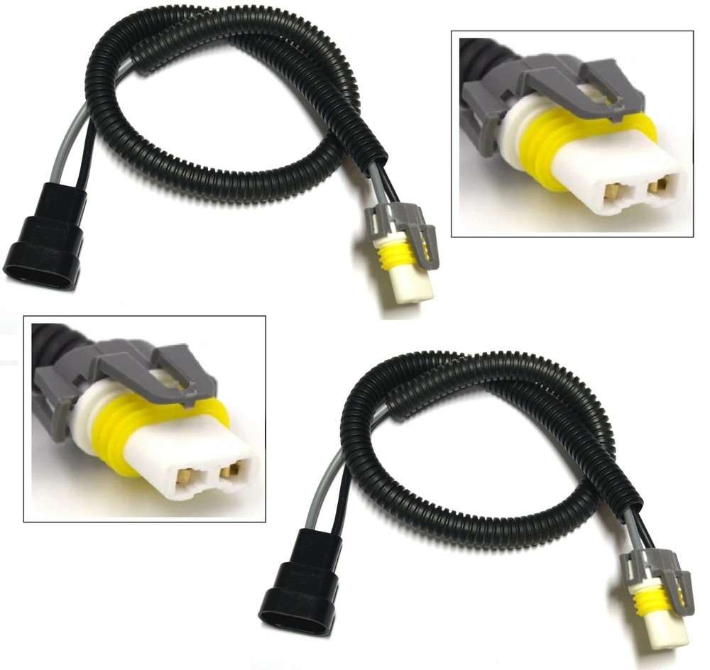 Wire Ceramic 9005 HB3 Two Harness Head Light High Beam Adapter Socket Replace OE